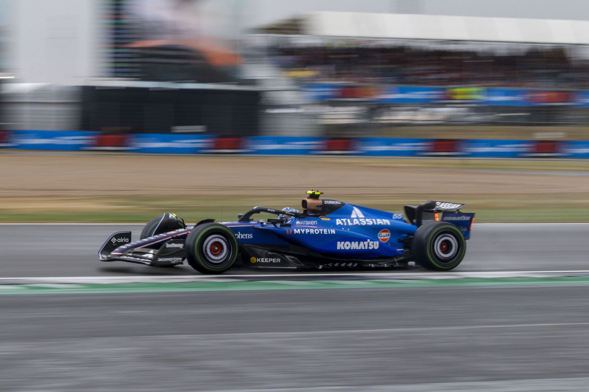 Carlos Sainz of Spain and Team Atiassian Williams (55) during the F1 Grand Prix of Great Britain on July 06, 2025 - Source: Getty